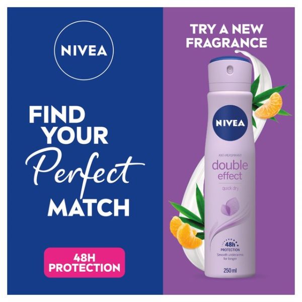 NIVEA Double Effect 48h Anti-Perspirant Deodorant Spray 250ml