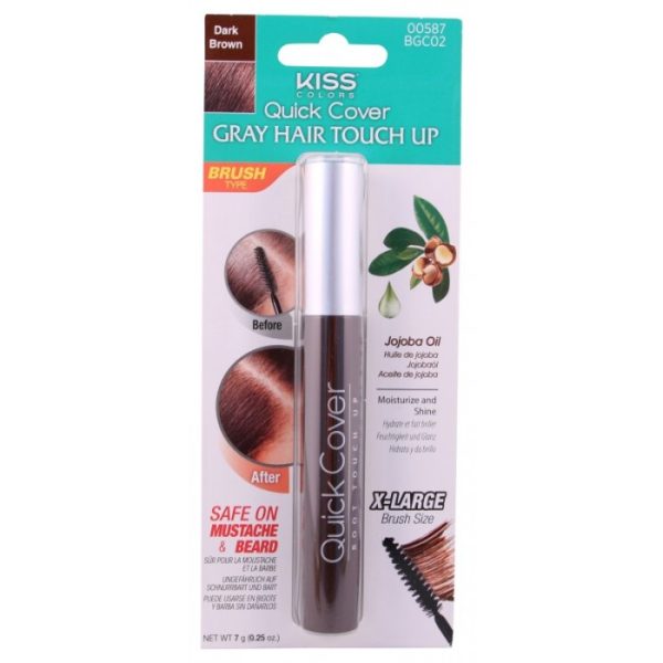 KISS GRAY HAIR TOUCH UP BRUSH DARK BROWN