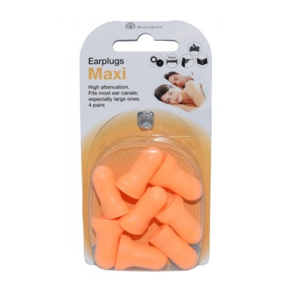 SWEDSAFE EARPLUG 4PAIRS MAXI ONE SIZE