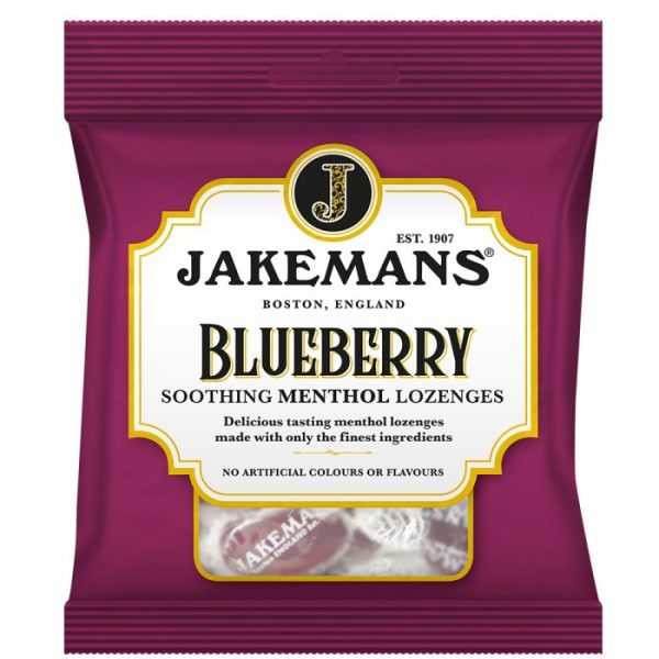 JAKEMANS SOOTHING MENTHOL LOZENGES 73G BLUEBERRY