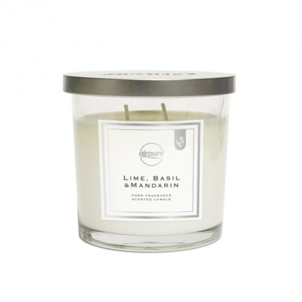 AIRPURE CANDLE JAR 11OZ LIME, BASIL & MANDARIN