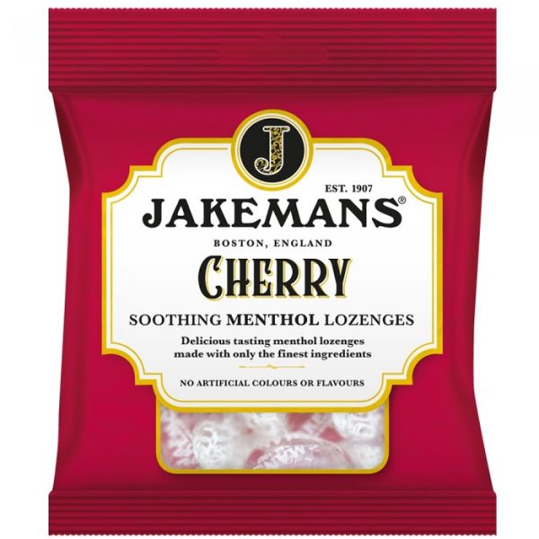 JAKEMANS SOOTHING MENTHOL LOZENGES 73G CHERRY