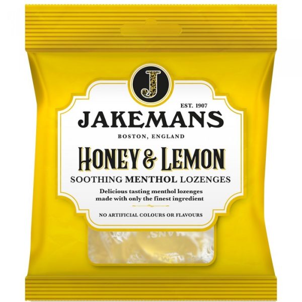 JAKEMANS SOOTHING MENTHOL LOZENGES 73G HONEY & LEMON