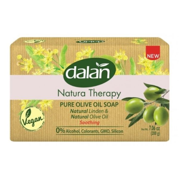 DALAN NATURA THERAPY PURE OLIVE OIL SOAP 200G NATURAL LINDEN - SOOTHING