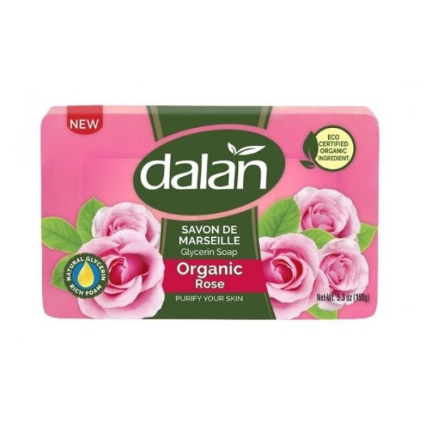 DALAN SAVON DE MARSEILLE GLYCERINE SOAP 150G ORGANIC ROSE