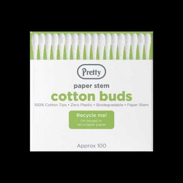 PRETTY COTTON BUDS 100'S PAPER STEM & BOX