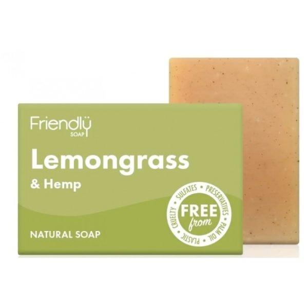 FRIENDLY BAR SOAP 95G LEMONGRASS & HEMP