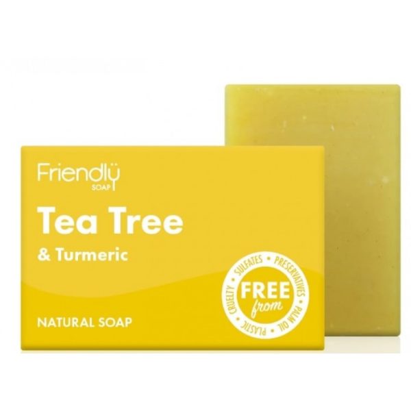 FRIENDLY BAR SOAP 95G TEA TREE & TURMERIC