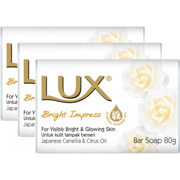 LUX BAR SOAP 80G 3PK BRIGHT IMPRESS