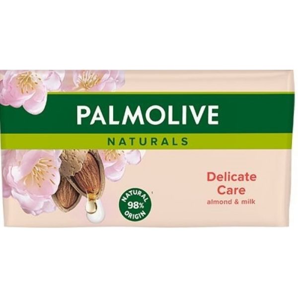 PALMOLIVE NATURALS DELICATE CARE BAR SOAP 90G 3PK ALMOND & MILK (WHITE)