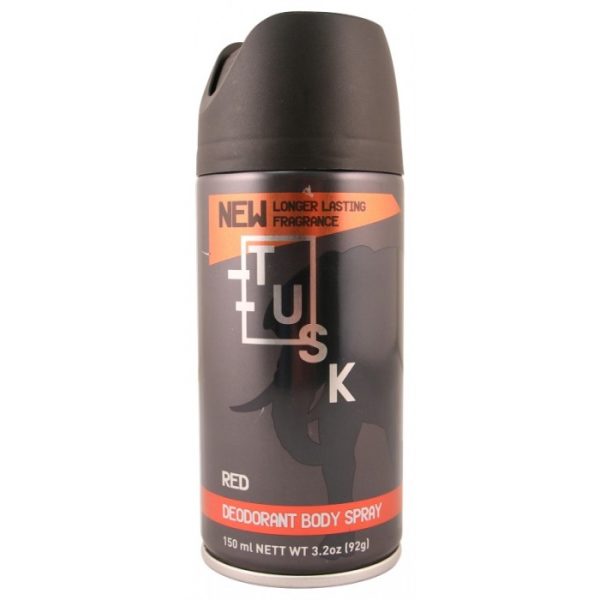 TUSK DEODRANT BODY SPRAY 150ML RED