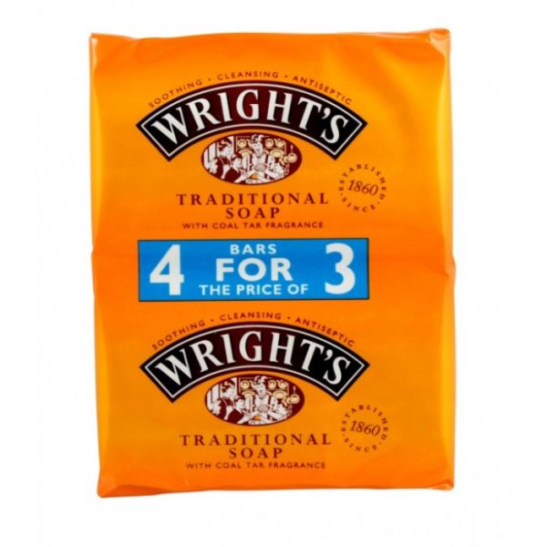 WRIGHTS TRADITIONAL BAR SOAP 125G 4PK