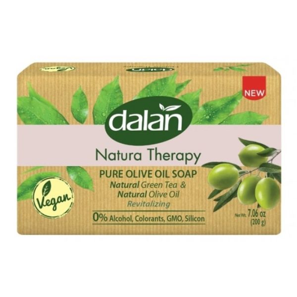 DALAN NATURA THERAPY PURE OLIVE OIL SOAP 200G NATURAL GREEN TEA - REVITALIZING