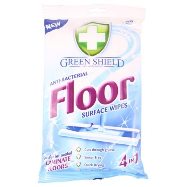 GREENSHIELD FLOOR SURFACE WIPES 24'S ANTI-BACTERIAL 4IN1