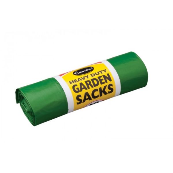 ESSENTIAL HEAVY DUTY SACKS 10'S GARDEN (GREEN)