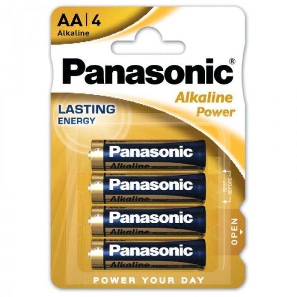 PANASONIC ALKALINE POWER BATTERIES AA X 4 (BRONZE)