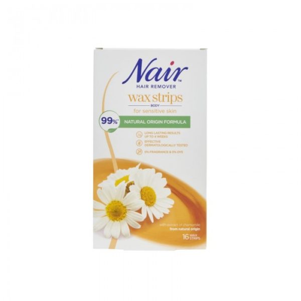 NAIR HAIR REMOVER WAX STRIPS 16'S BODY