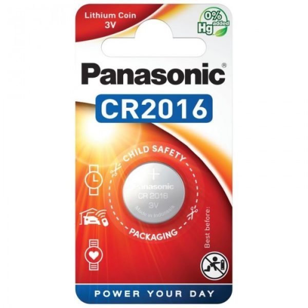 PANASONIC LITHIUM COIN BATTERIES 3V CR2016