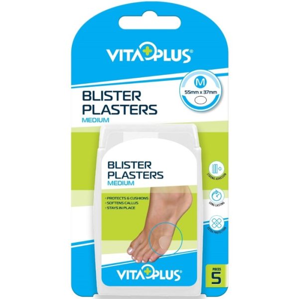 VITAPLUS HYDROCOLLOID PLASTER MEDIUM 5'S