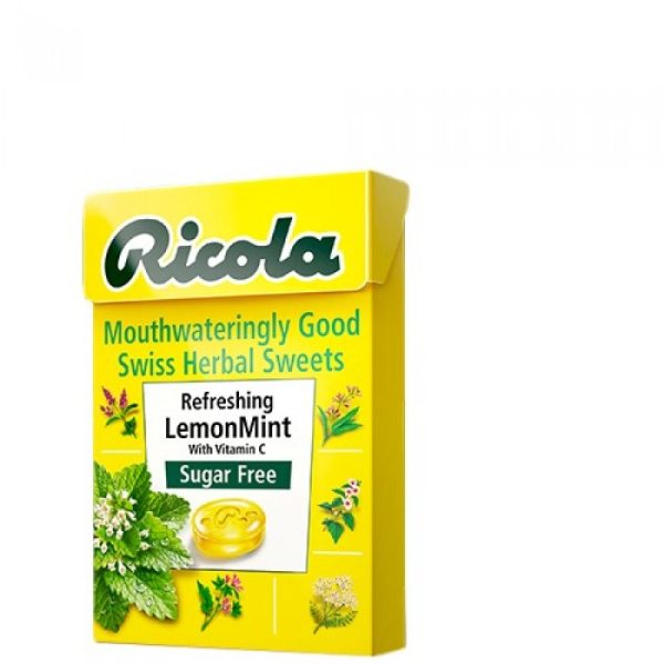 RICOLA SUGAR FREE HERBAL SWEETS 45G LEMONMINT (BOX)