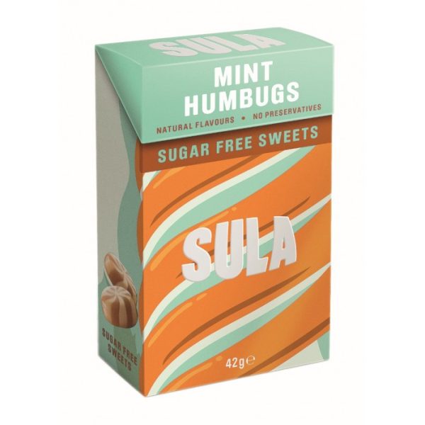 SULA SUGAR FREE SWEETS 42G MINT HUMBUGS