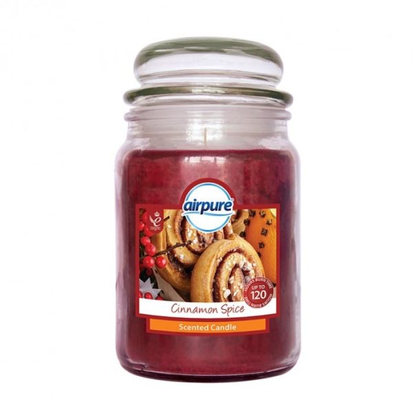 AIRPURE CANDLE JAR 18OZ CINNAMON SPICE