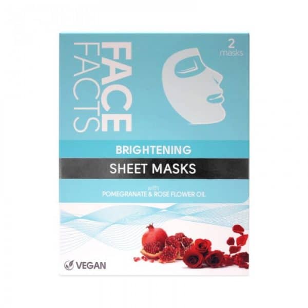 FACE FACTS SHEET MASKS 2PK BRIGHTENING