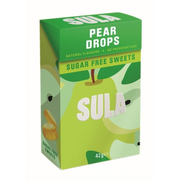 SULA SUGAR FREE SWEETS 42G PEAR DROPS