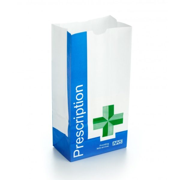 NHS PHARMACY PAPER PRESCRIPTION BAG BLOCK BASE PBP9 - 343 X 287 + 175MM