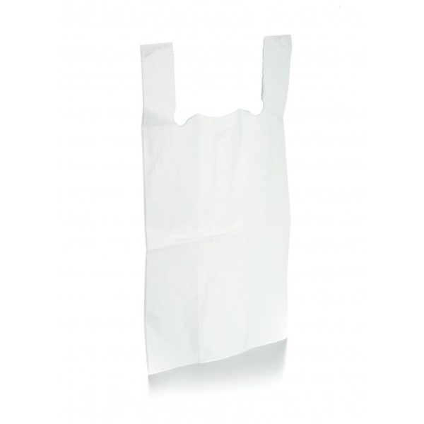 PLAIN JUMBO VEST CARRIER BAG - 300 X 500 X 575MM