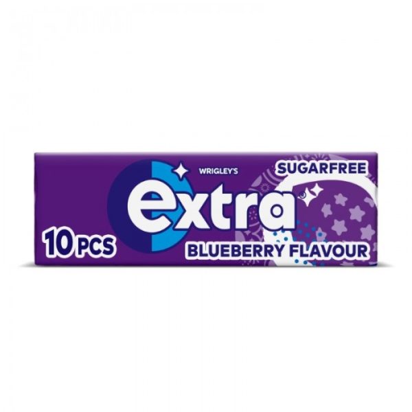 WRIGLEYS EXTRA SUGAR FREE CHEWING GUM 10PCS BLUEBERRY FLAVOUR