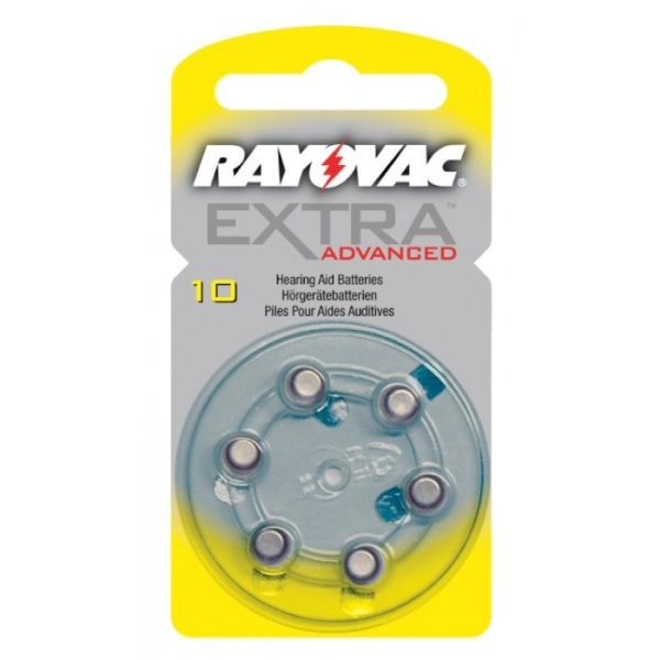 RAYOVAC EXTRA HEARING AID BATTERIES 6'S 10