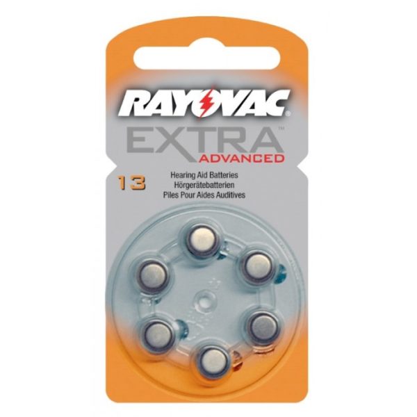 RAYOVAC EXTRA HEARING AID BATTERIES 6'S 13