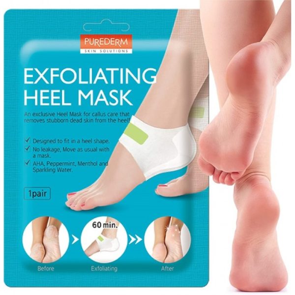 PUREDERM HEEL MASK 1 PAIR EXFOLIATING