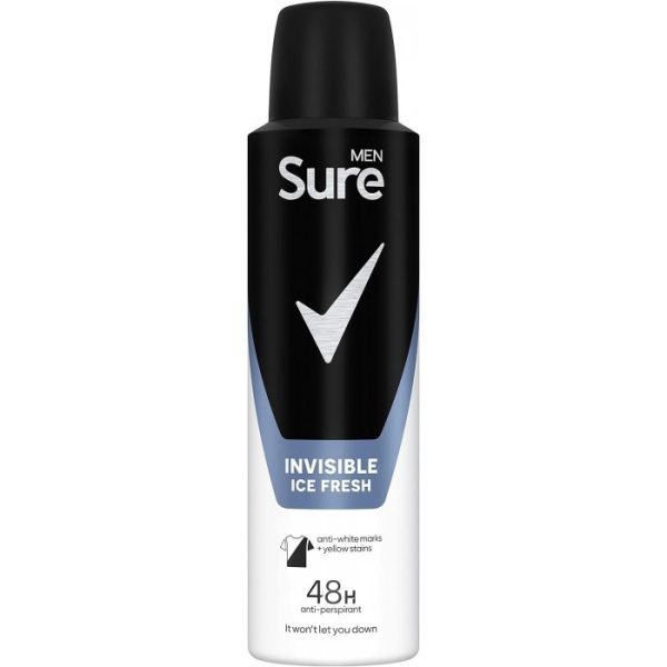 SURE ANTI-PERSPIRANT 150ML MENS INVISIBLE ICE