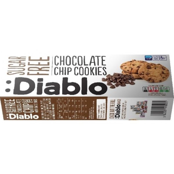 DIABLO SUGAR FREE COOKIES 130G CHOCOLATE CHIP