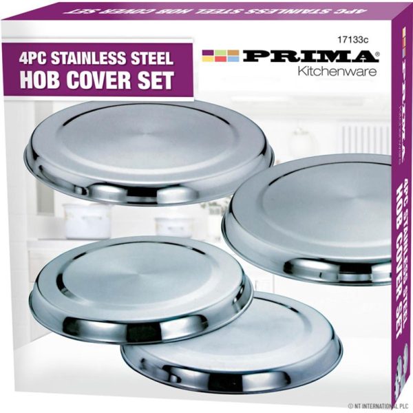 PRIMA HOB COVER SET CHROME 4PC