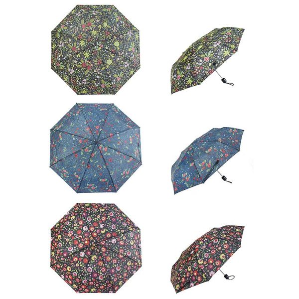 FOLDING UMBRELLA FLORAL ASSORTED