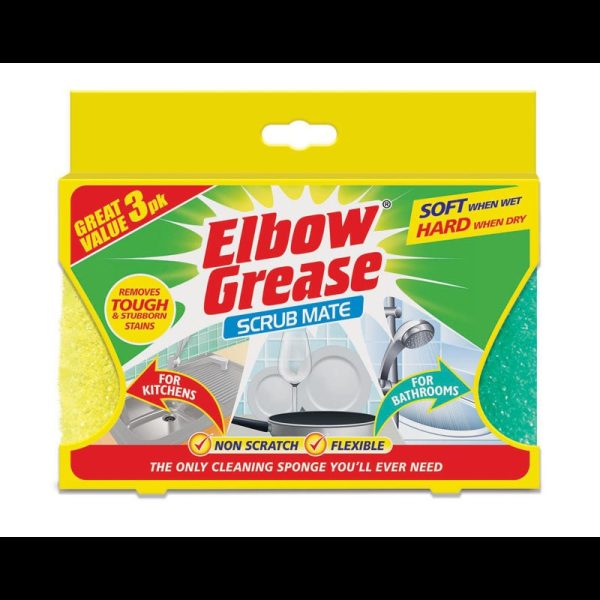 ELBOW GREASE PACK OF 3 SCRUB MATE