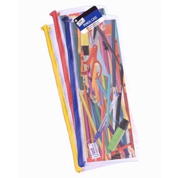 JUST STATIONERY PENCIL CASE CLEAR 13INCH