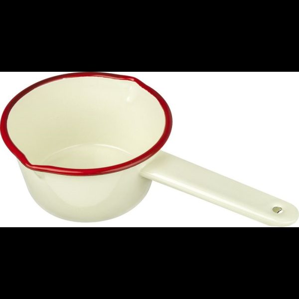 FALCON ENAMEL MILK PAN RED 14CM