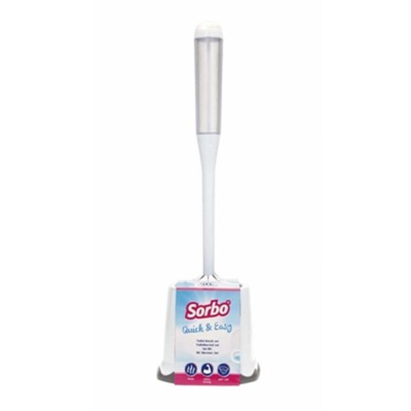 SORBO QUICK & EASY TOILET BRUSH SET WHT