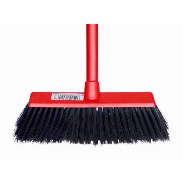 STARWASH RED BROOM WITH HANDLE SOFT