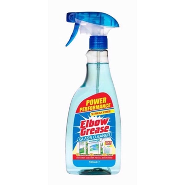 ELBOW GREASE GLASS CLEANER 500ML PACK OF 8