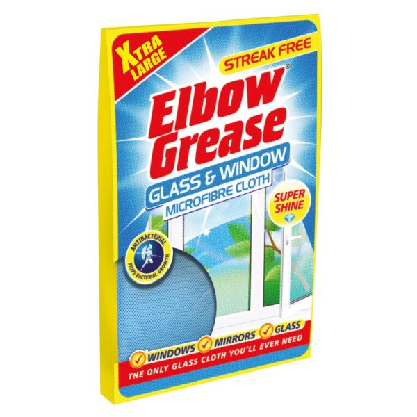 ELBOW GREASE GLASS WINDOW MICROFIBRE CLOTH