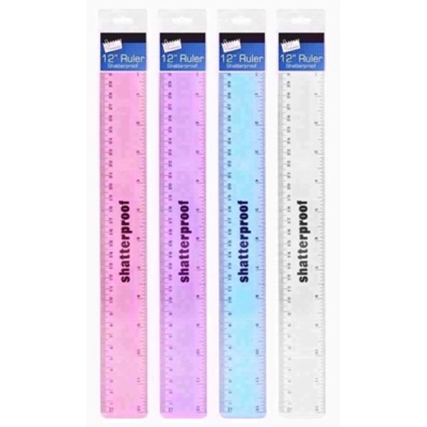 JUST STATIONERY RULER SHATTERPROOF 12INCH