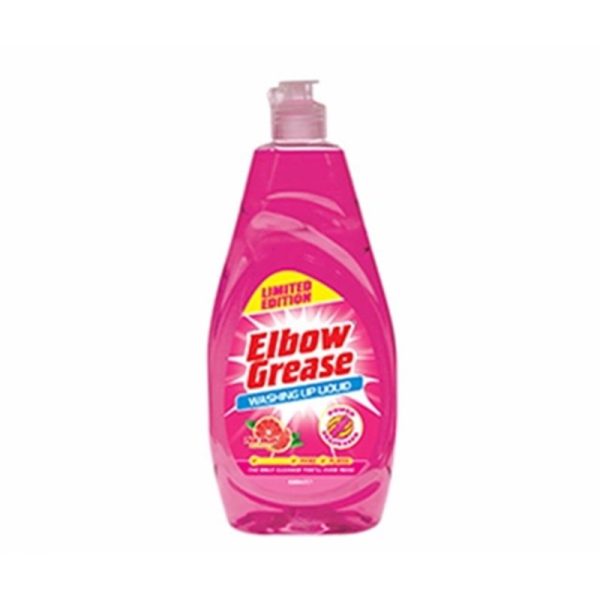 ELBOW GREASE PINK WASHING UP LIQUID 600ML PACK OF 12