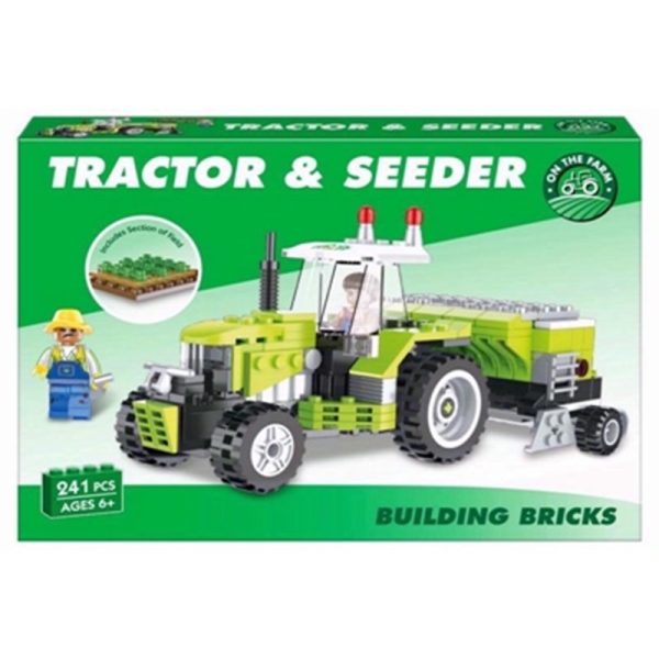 BRICK SET TRACTOR AND SEEDER 241PCE