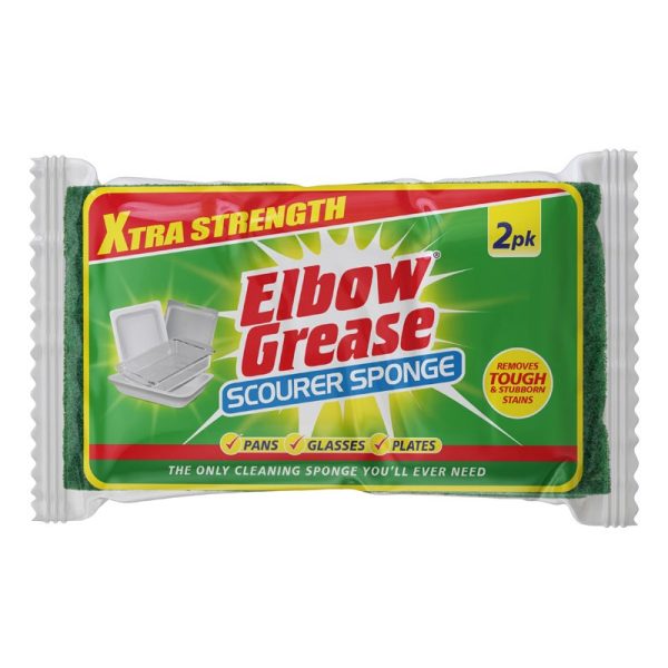 ELBOW GREASE SUPER STONG SCOURER SPONGE PACK OF 2