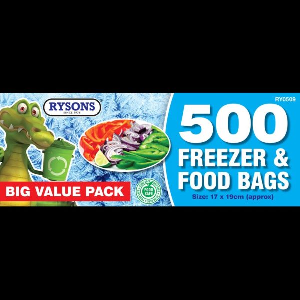 FREEZER & FOOD BAGS 500 ROLL PACK OF 5